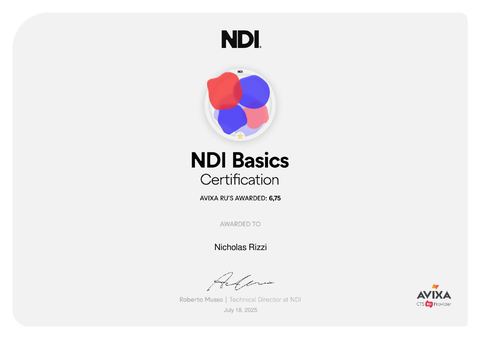 Anteprima certificato: NDI Basics